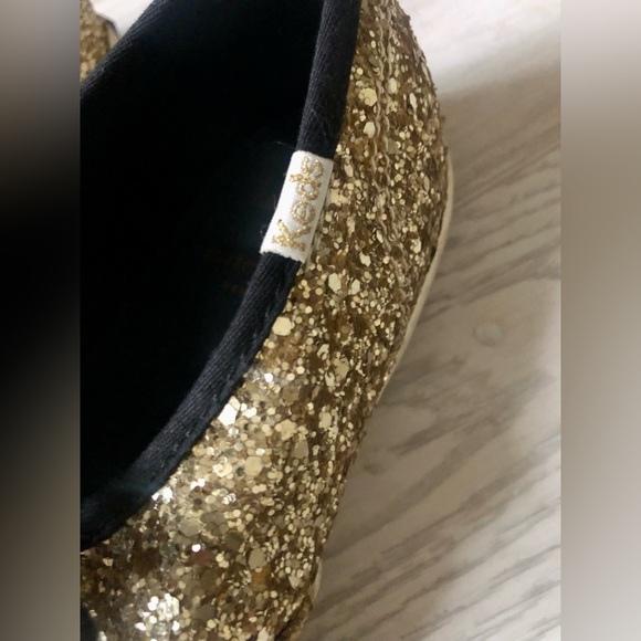 Kate Spade NY Keds Glitter Gold Sneakers, 7.5 - Picture 13 of 16